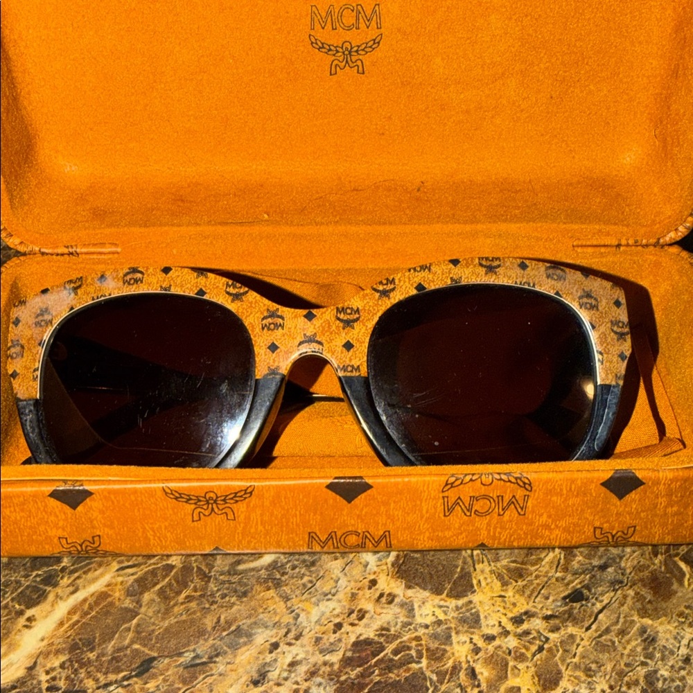 MCM Tan and Black Sunglasses